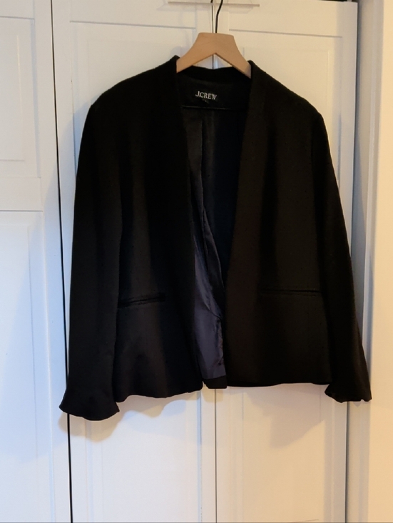 J. Crew Jackets & Blazers - J. Crew Black Open-Front Going Out Stretch Twill Blazer